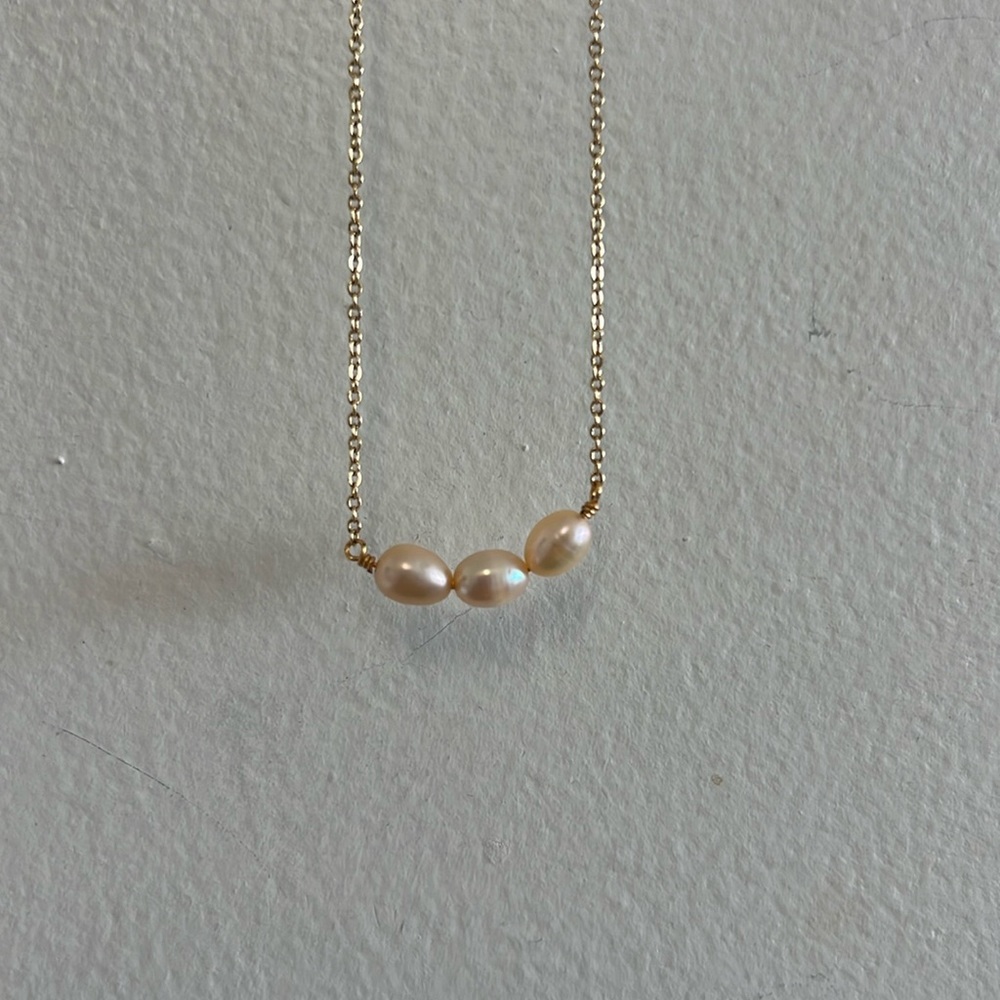 Gold Filled Pink Freshwater Pearl Necklace